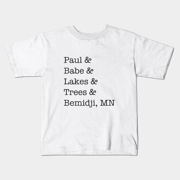 Bemidji Blue Ox Marathon Kids T-Shirt by Blue Ox Marathon